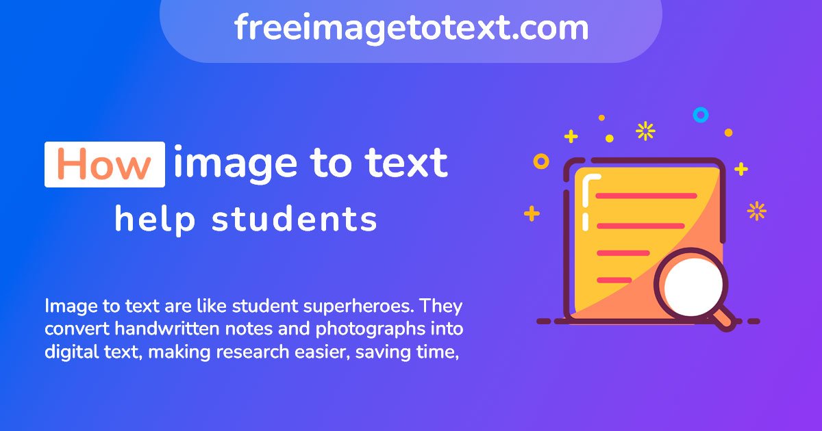 How does image to text converter help students