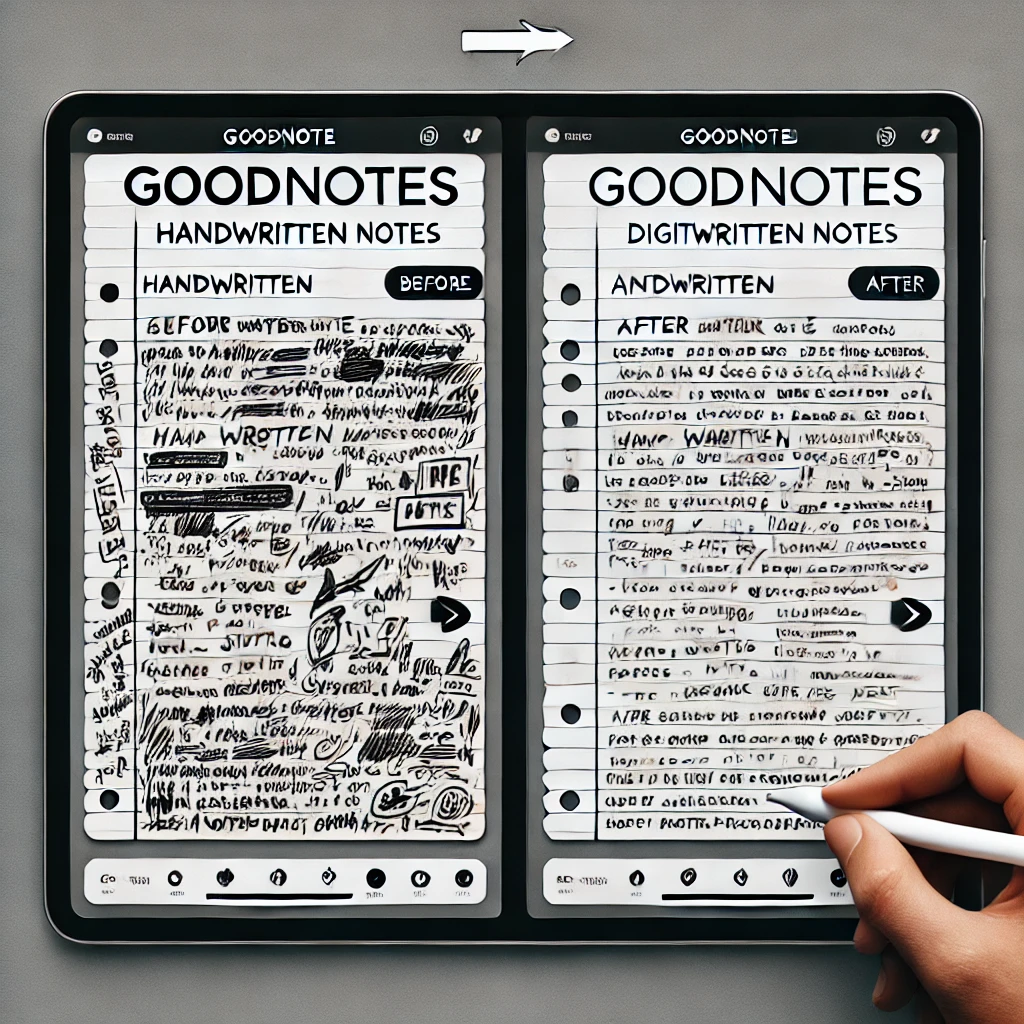 How to convert handwritten notes to text in goodnotes